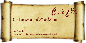 Czipczer Ádám névjegykártya
